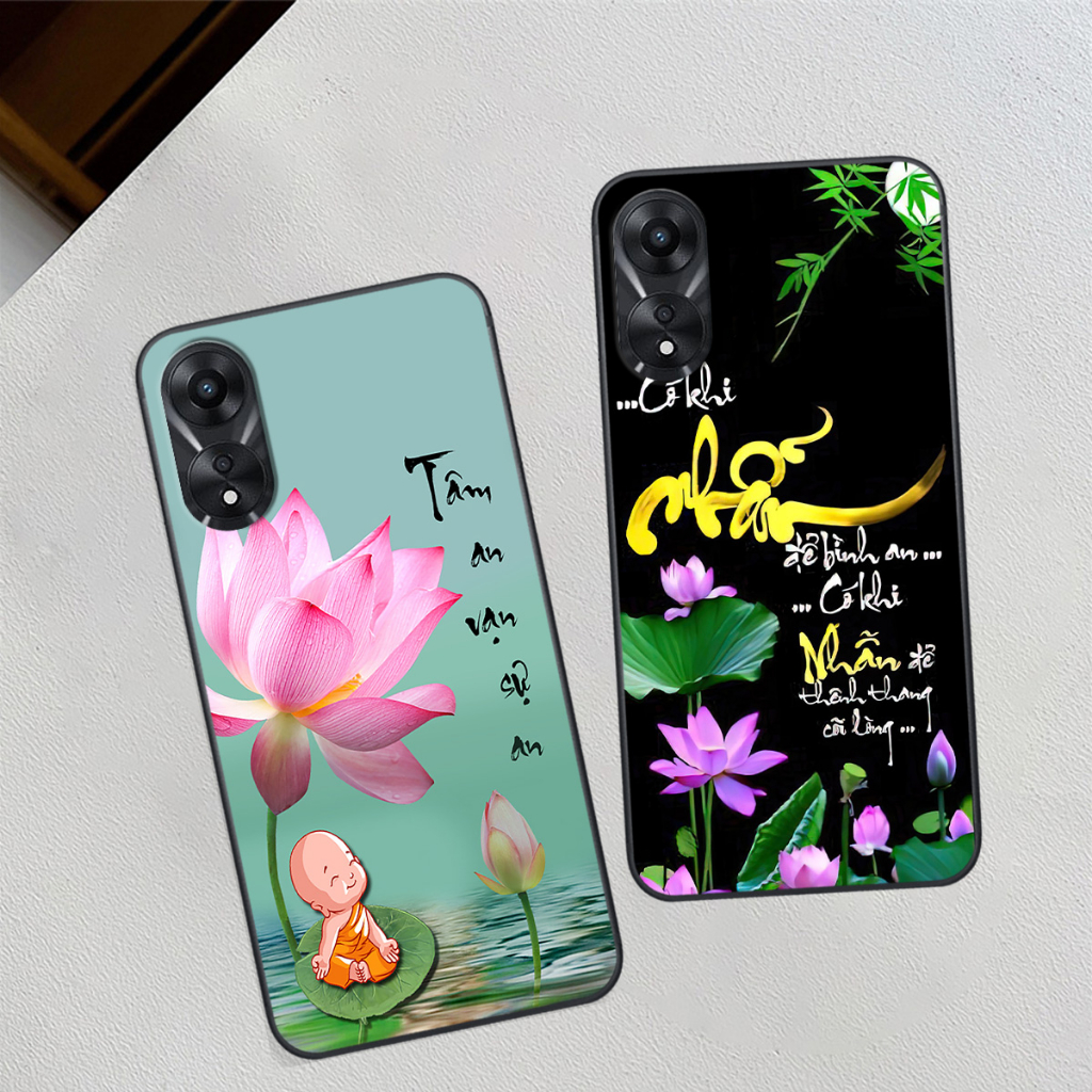 Ốp Oppo A58 / A78 / A1 5G / A98 5G hình thư pháp tâm an vạn sự an