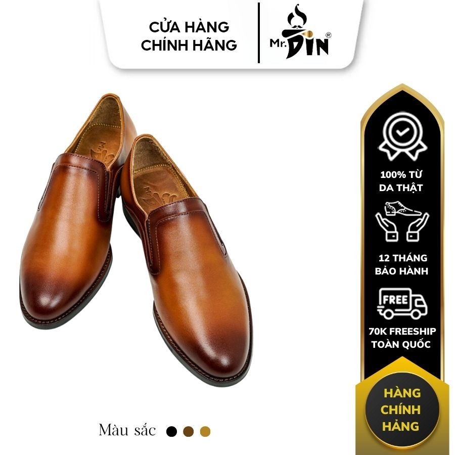 Giày Da Tây Nam Oxfords Da Thật Bảo Hành 12 Tháng MD001