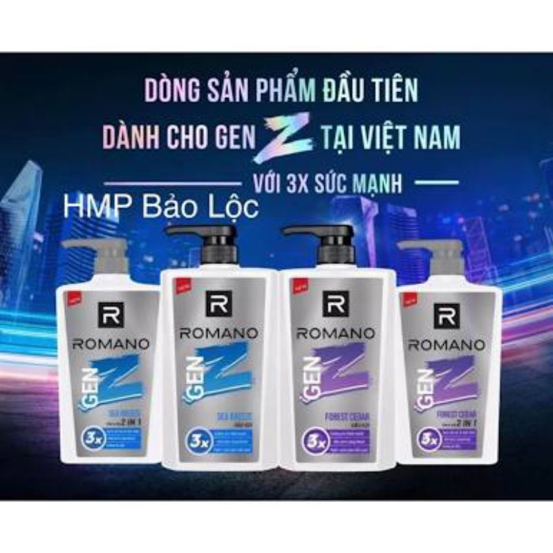 Dầu gội hoặc tắm gội Romano gen z