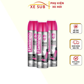 Bình sịt vệ sinh nội thất ô tô làm sạch ghế da flamingo f002 650ml