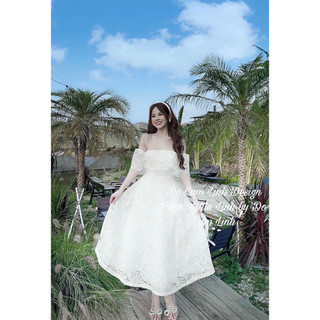 ĐẦM MAXI REN TRỄ VAI