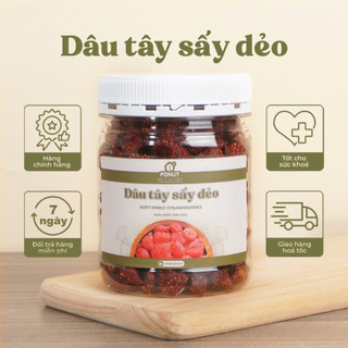 Dâu tây sấy dẻo FONUT hũ 500g mứt trái cây chua ngọt vị tự nhiên hàng loại 1 phù hợp cho người ăn kiêng giảm cân
