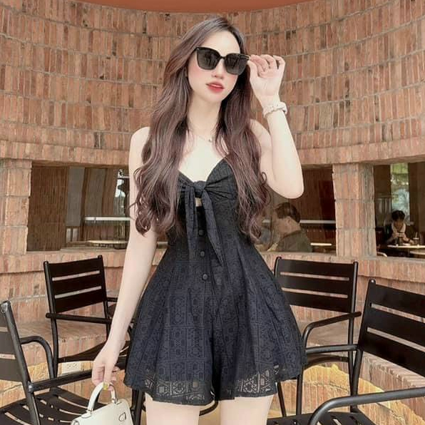 Set jum hai dây dáng ngắn siêu xinh cột nơ siêu hot hit dành cho các nàng đi chơi, dạo phố sang chảnh 3 tone màu hot