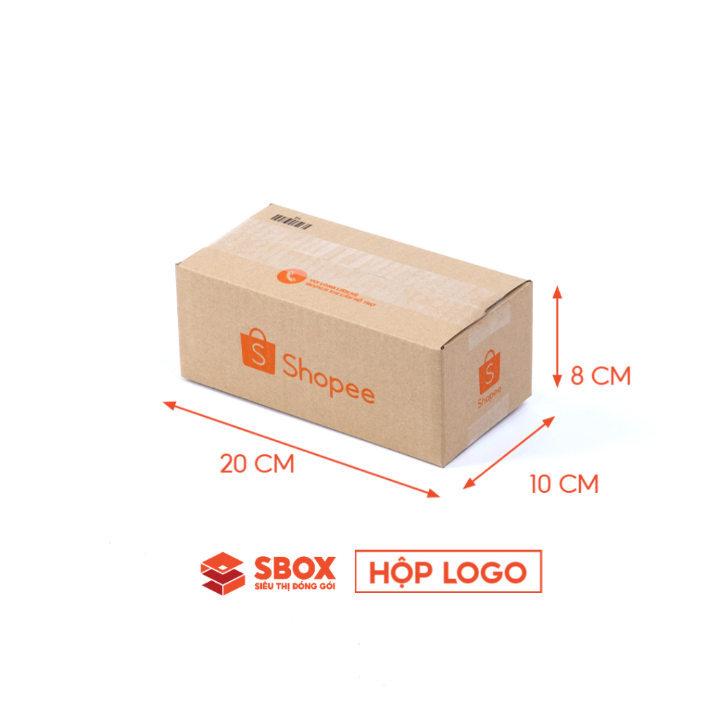 Combo 120 thùng carton đóng hàng giá xưởng - 20x10x8cm - logo Shopee hoặc hộp trơn - Giao số lượng lớn