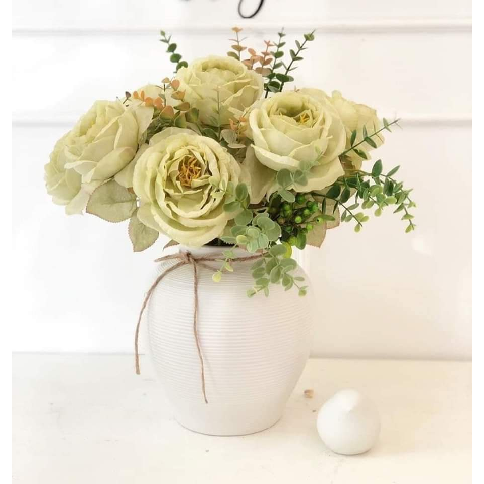 Vò cắm hoa, bình hoa gốm sứ Bát Tràng vân ganh siêu đẹp