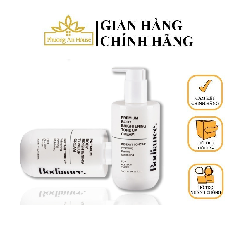 Kem truyền trắng body sinh học Premium Body Brightening Tone Up Cream Bodiance 300ml - PHUONGANHOUSE