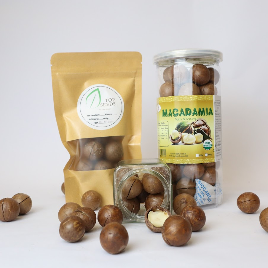 Hạt Macca Đăk Lăk Nguyên Chất Nứt Vỏ Tự Nhiên 500g Cao Cấp Loại 1
