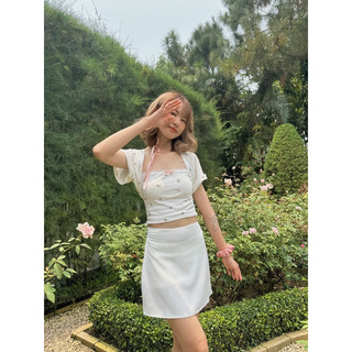 Maymee studio - Chân váy lụa viền ren - Gracie Skirt