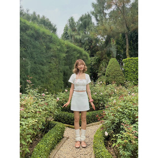 Maymee studio - Chân váy lụa viền ren - Gracie Skirt