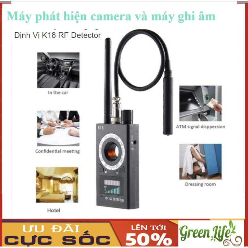 Máy Dò Sóng K18 | Thiết Bị Dò Phát Hiện Máy Đ.ịnh V.ị Ghi Âm Trên Xe Ô TÔ Nhà Nghỉ Tốt