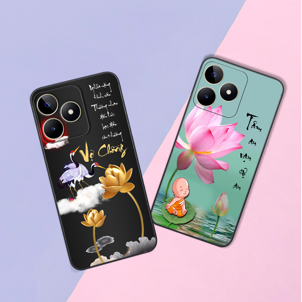 Ốp Realme C53 / NARZO N53 hình thư pháp tâm an vạn sự an
