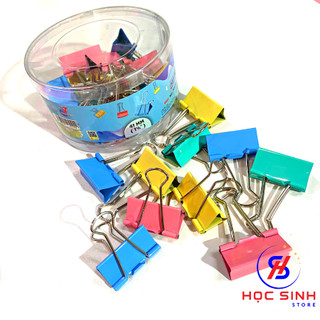 Lon 24 cái kẹp bướm màu Gstar size lớn 41mm kẹp giấy tờ, tài liệu văn phòng - Văn Phòng Phẩm No.1