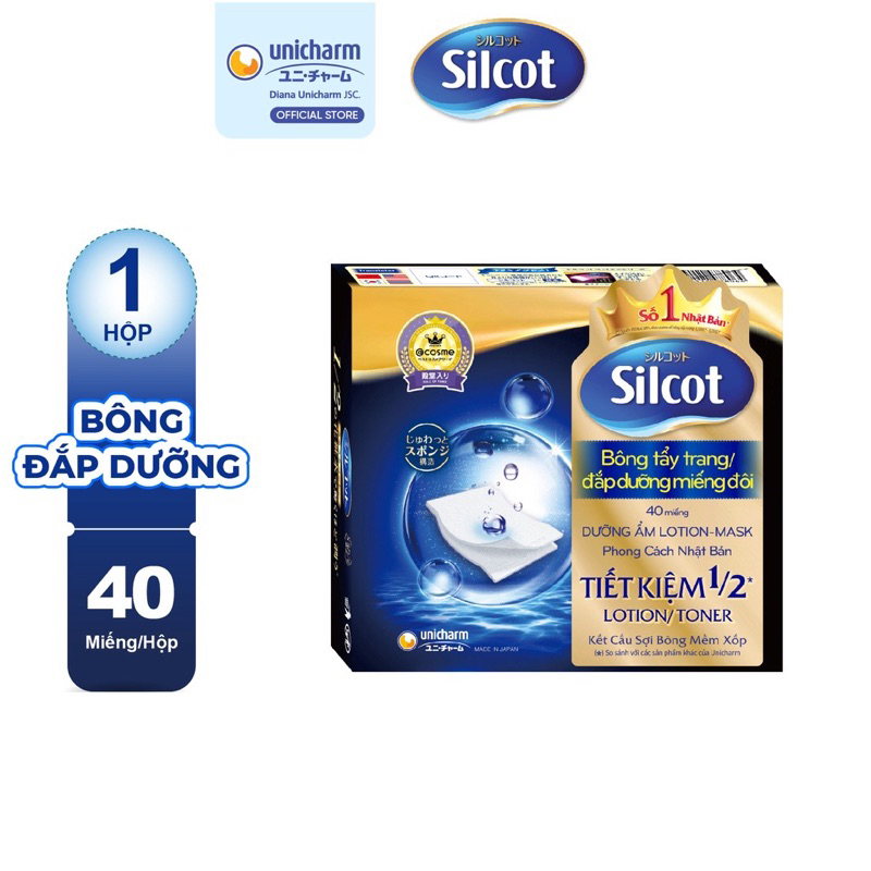 BÔNG TẨY TRANG SILCOT XANH LÁ