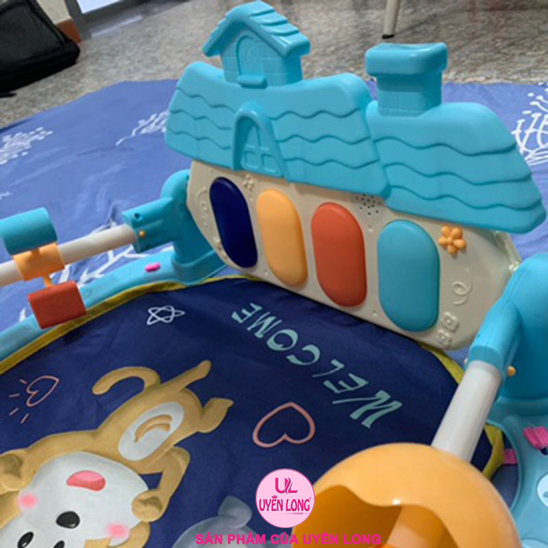 Thảm Nhạc Nằm Chơi Cho Bé Mẫu Mới Cao Cấp, Có Bàn Nhạc Đèn Piano Nhấp Nháy, Bé Rất Thích Thú