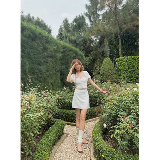 Maymee studio - Chân váy lụa viền ren - Gracie Skirt