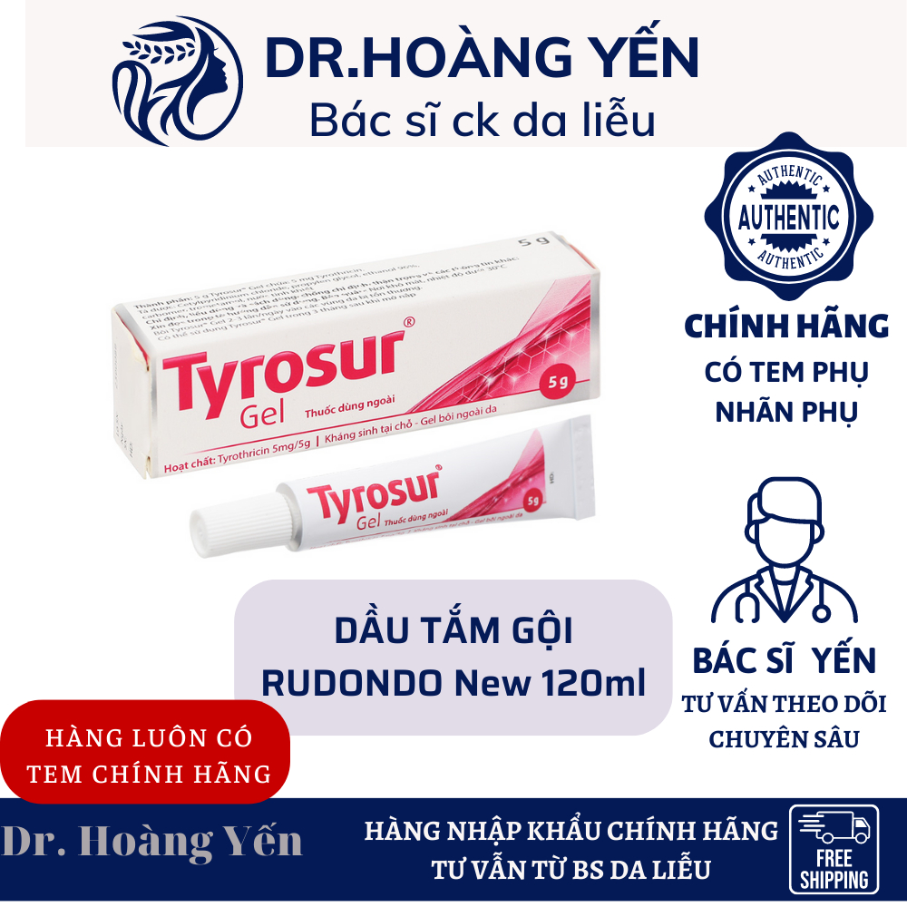 GEL BÔI DA TYROSUR tuýp 5g - Bác sĩ Yến da liễu