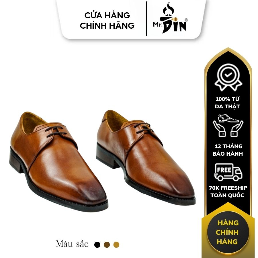 Giày Tây Nam Derby Da Thật Bảo Hành 12 Tháng MD013 | BigBuy360 - bigbuy360.vn