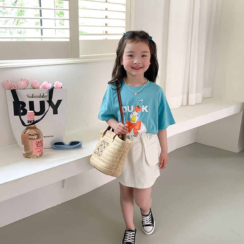 Áo thun cho bé gái AMBB KIDS, hình động vật dễ thương - Áo thun bé gái