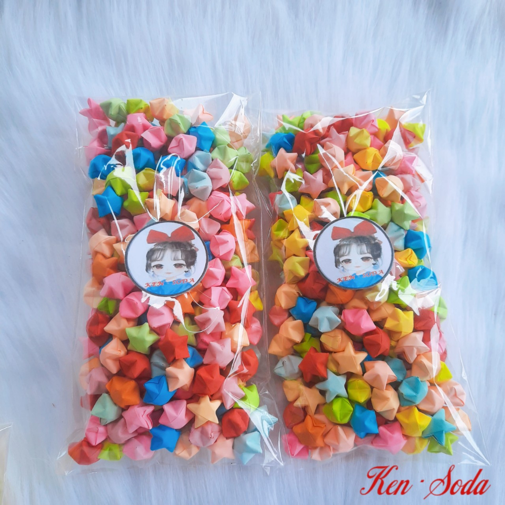 Set  100, set 250, set 500 ngôi sao giấy gấp sẳn