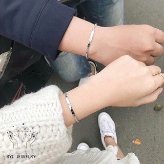 Lắc tay đôi nam nữ chuẩn bạc ta có khắc tên byl jewelry