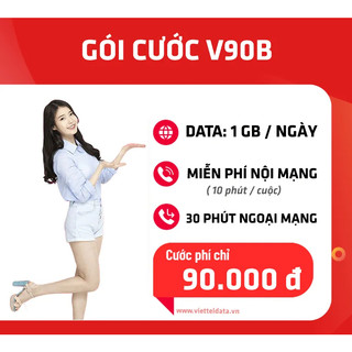 Sim Viettel 4G V90B 30GB/Tháng + Gọi miễn phí