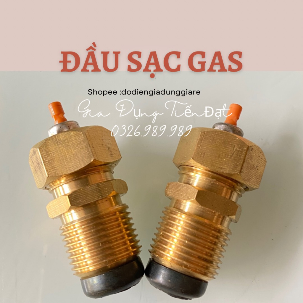 Sạc chiết gas mini,đầu bơm gas từ bình ga 12kg sang bình gas lon mini du lịch +Tặng 10 nút nhựa kèm ron đen