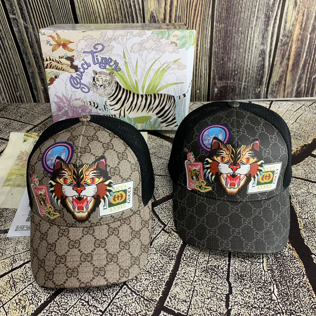 Nón gucci mèo logo Mũ lưới thú fullboxx hộp