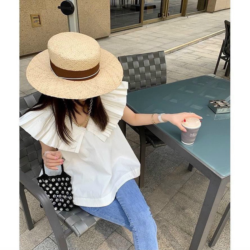 Áo kiểu cổ xếp ly