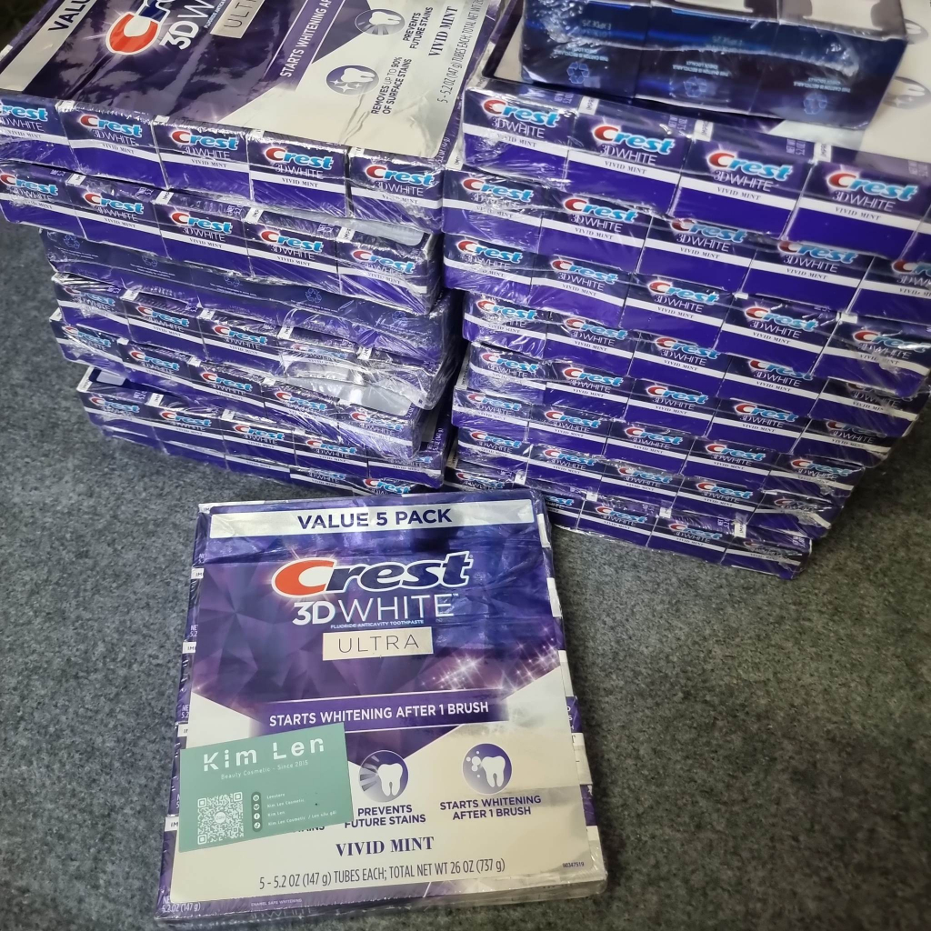 Kem đánh răng trắng răng Crest 3D Mỹ tuýp 156gr