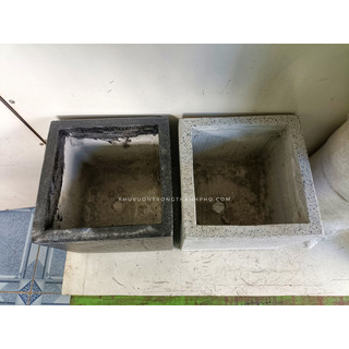 Chậu đá mài vuông 25cm