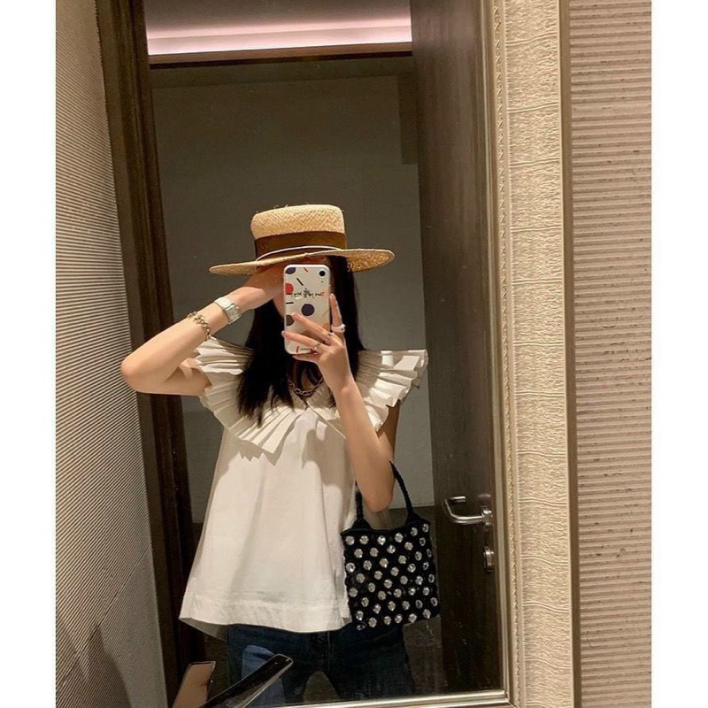 Áo kiểu cổ xếp ly