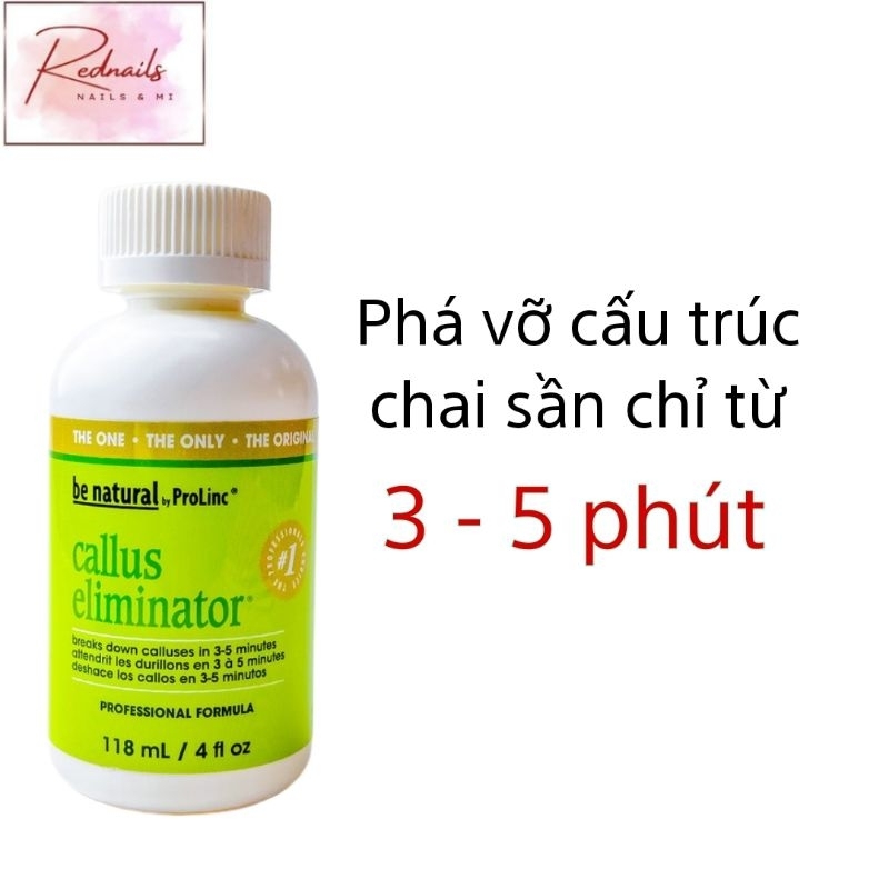 Dung Dịch Chà Gót Chân Callus Eliminator chính hãng, Gel Ủ Gót Chân 118ml - Nails Red