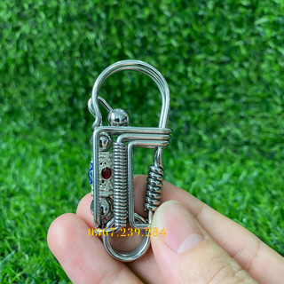 Móc khoá inox ô tô, xe máy thủ công tím Cao Cấp - Inox không gỉ 304