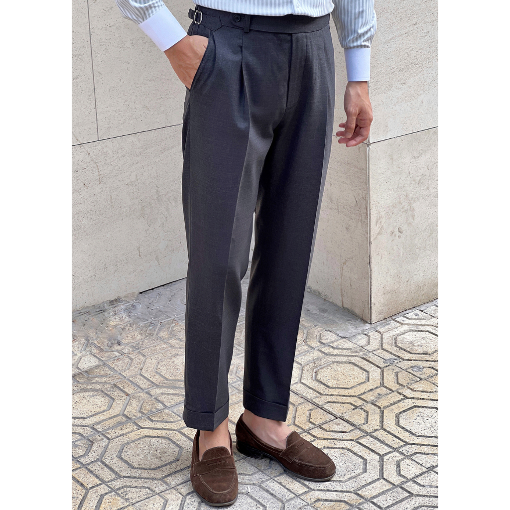 Quần Âu Charcoal Side Tab Premium Chính Hãng KILEE 2023