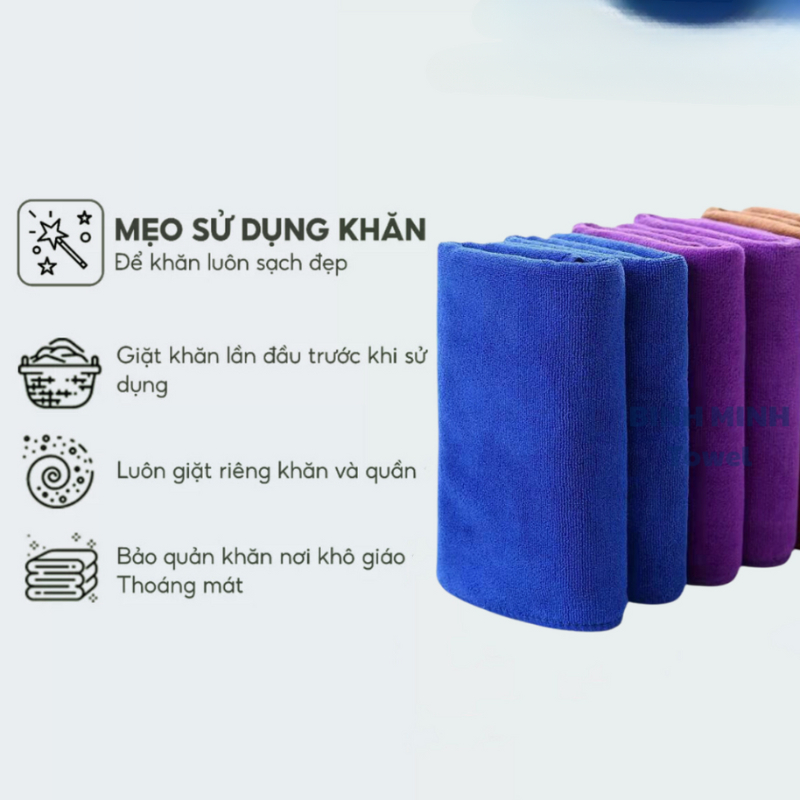 Khăn đa năng cao cấp dùng làm khăn nail, lau xe ô tô, lau chùi nhà bếp siêu thấm hút kích thước 30x50