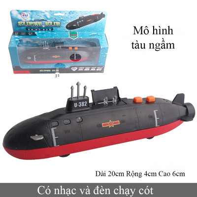 Đồ chơi mô hình tàu ngầm KAVY bằng hợp kim có nhạc và đèn chạy cót