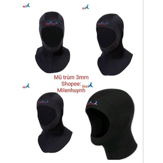 Mũ trùm lặn biển dày 3mm giữ ấm đầu khi bơi, nón trùm đầu đi biển