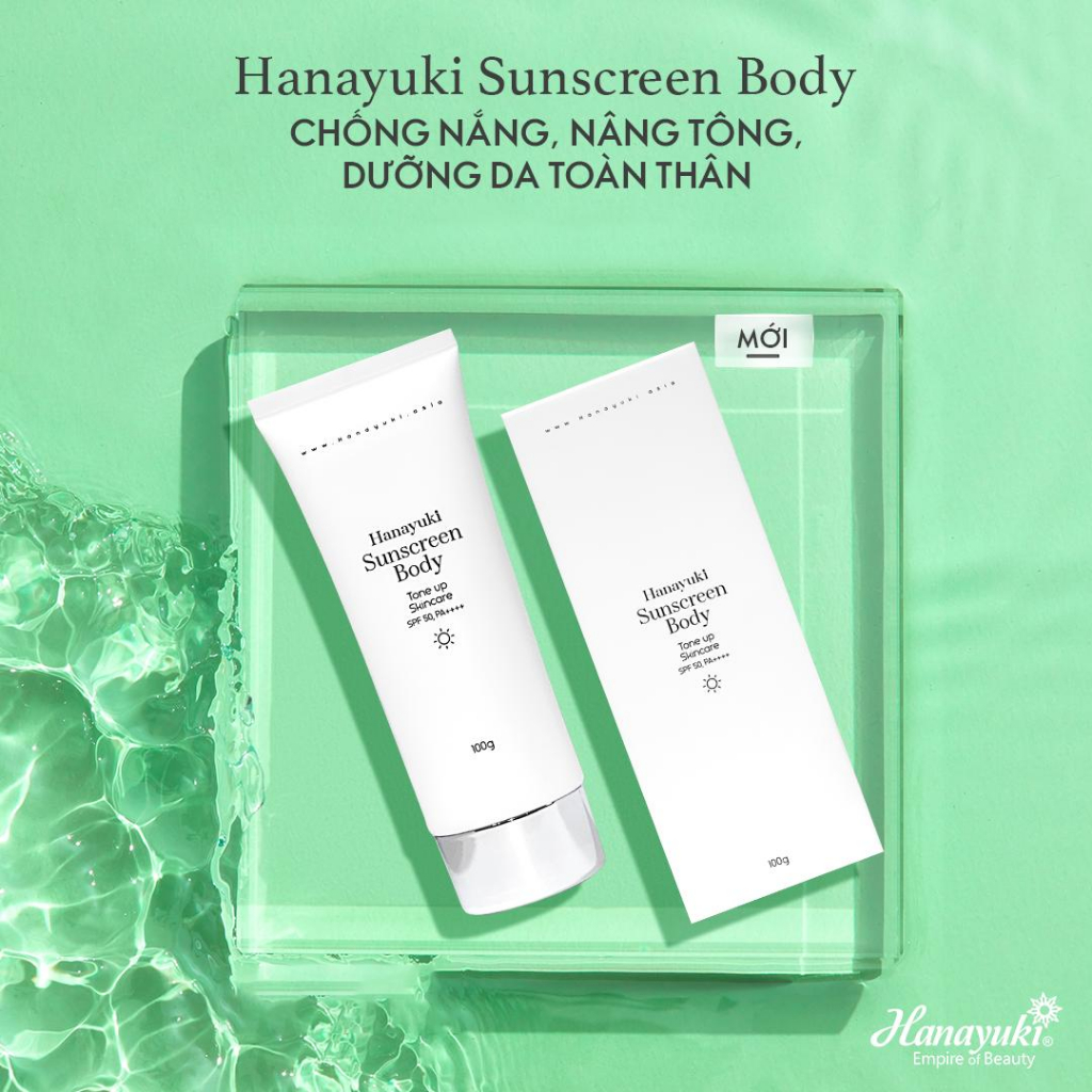Kem Chống Nắng Nâng Tông Dưỡng Da Toàn Thân Hanayuki Sunscreen Body