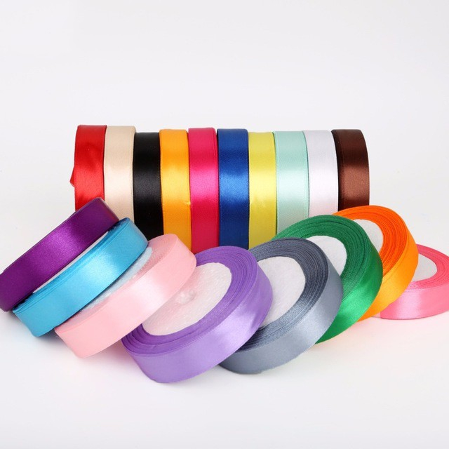 Ruy băng lụa satin cuộn dài 22m bản rộng 4cm/2cm/1cm đủ màu sắc, trang trí,  gói quà, làm đồ handmade