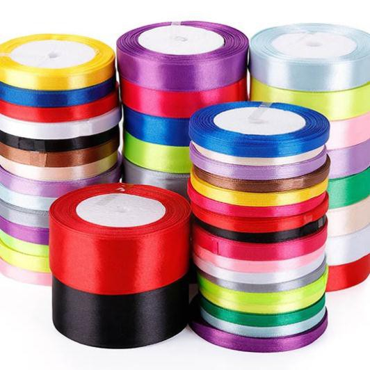 Ruy băng lụa satin cuộn dài 22m bản rộng 4cm/2cm/1cm đủ màu sắc, trang trí,  gói quà, làm đồ handmade