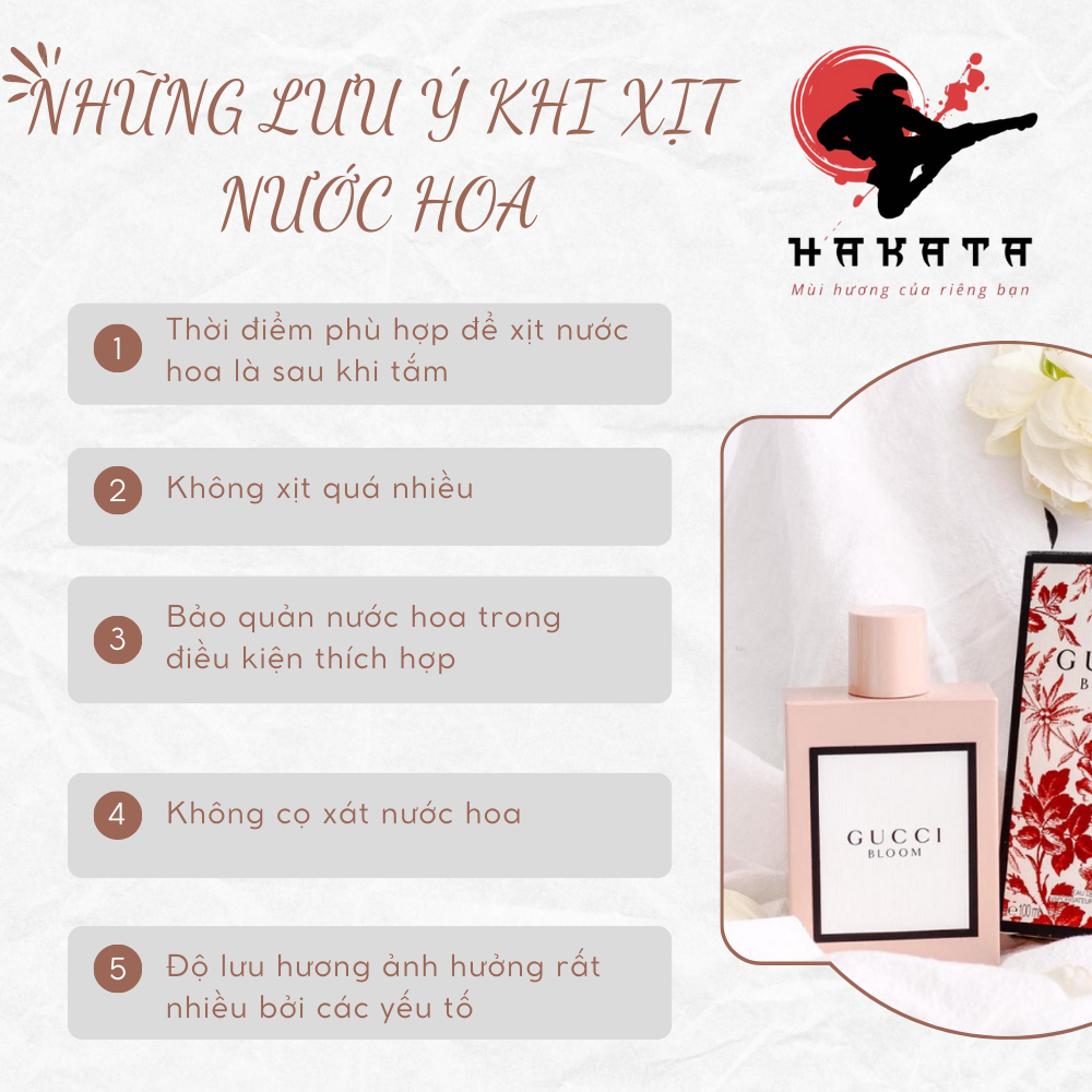 Nước hoa nữ Gucci Bloom Gocce Di Fiori EDT chiết 10ml thơm lâu nhẹ nhàng tươi mới- Hakata Official