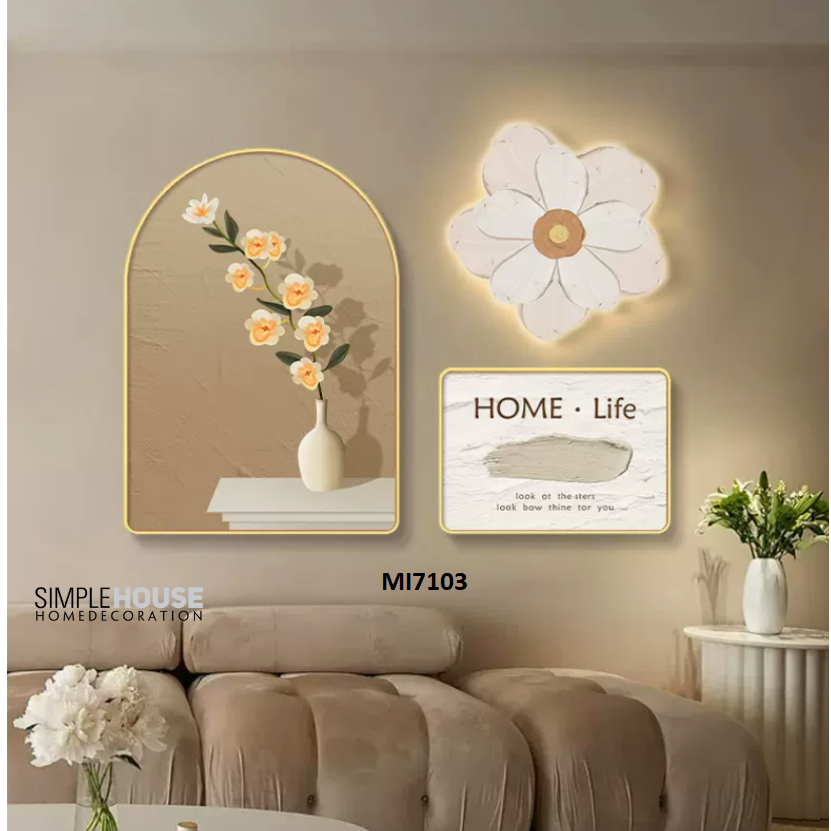 Bộ Tranh Tráng Gương - Bộ 3 món, Trang Trí Tường Nhà, Phong Cách Bắc Âu - Simple House.