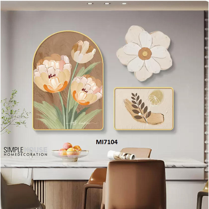 Bộ Tranh Tráng Gương - Bộ 3 món, Trang Trí Tường Nhà, Phong Cách Bắc Âu - Simple House.