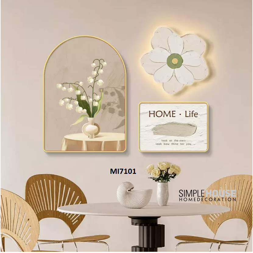 Bộ Tranh Tráng Gương - Bộ 3 món, Trang Trí Tường Nhà, Phong Cách Bắc Âu - Simple House.