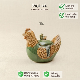 Tượng Gà Gốm Sứ Hiên Vân Tại TRẠI CÁ Decor, Trang Trí, Bàn Học, Văn Phòng, Đựng Đồ, Cắm Trầm Hương, Quà Tặng, bookmark