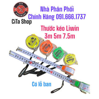 Thước kéo Liwin trong đủ loại 3m, 5m, 7.5m có loại lỗ ban