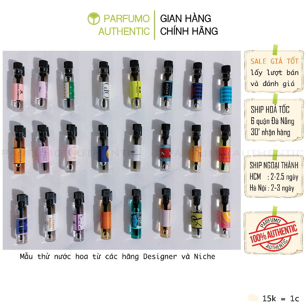 Mẫu thử nước hoa Chính Hãng chọn theo chủ đề bởi Parfumo Authentic