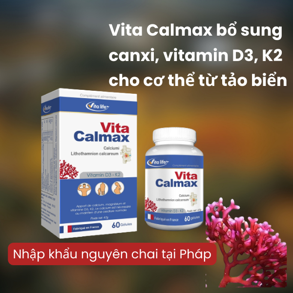 Bổ Sung Canxi Hữu Cơ Cho Bà Bầu Cho Bé Từ Tảo Biển Nhập Khẩu Nguyên Hộp Tại Pháp Lọ 60 Viên Nang Cứng