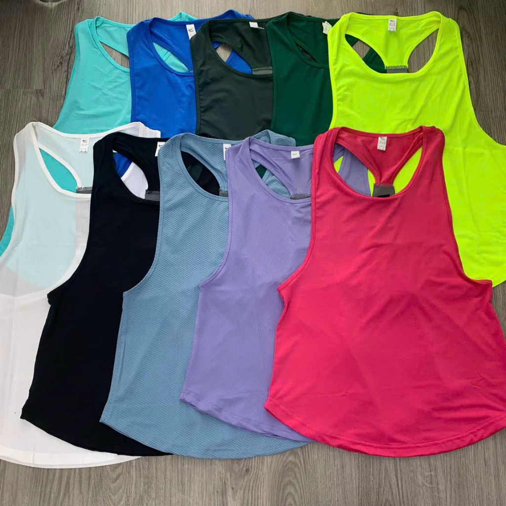 Áo Tập Gym Yoga Tank Top Vải Lưới Đồ Tập Gym Nữ Chất Liệu Mỏng Nhẹ Thấm Hút Mồ Hôi