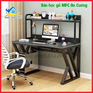 Bàn học làm việc kèm kệ sách sanhdecor blv76, bàn học cho bé gỗ mfc an cường cao cấp